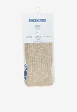 Birkenstock Ribbed Ankle Socks Beige 1008033BEIGE/WHITE_bc3bd0b5-a553-4113-9864-bd5b0ced7f9a