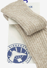 Birkenstock Slub Classic Socks  Beige 1008061BEIGE/WHITE_97279a64-2195-4bb5-bba7-0536d3c3b901