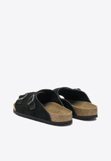 Birkenstock Zurich Suede Slides  Black 1025060BLACK_1abb1a8b-1e6d-4a7b-b5d9-8c26470b9fe1