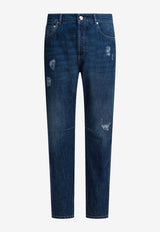 Brunello Cucinelli Logo Patch Ripped Jeans Blue M0Z37X2340C1468_d1f2922f-4282-4050-96a2-4de70659c410