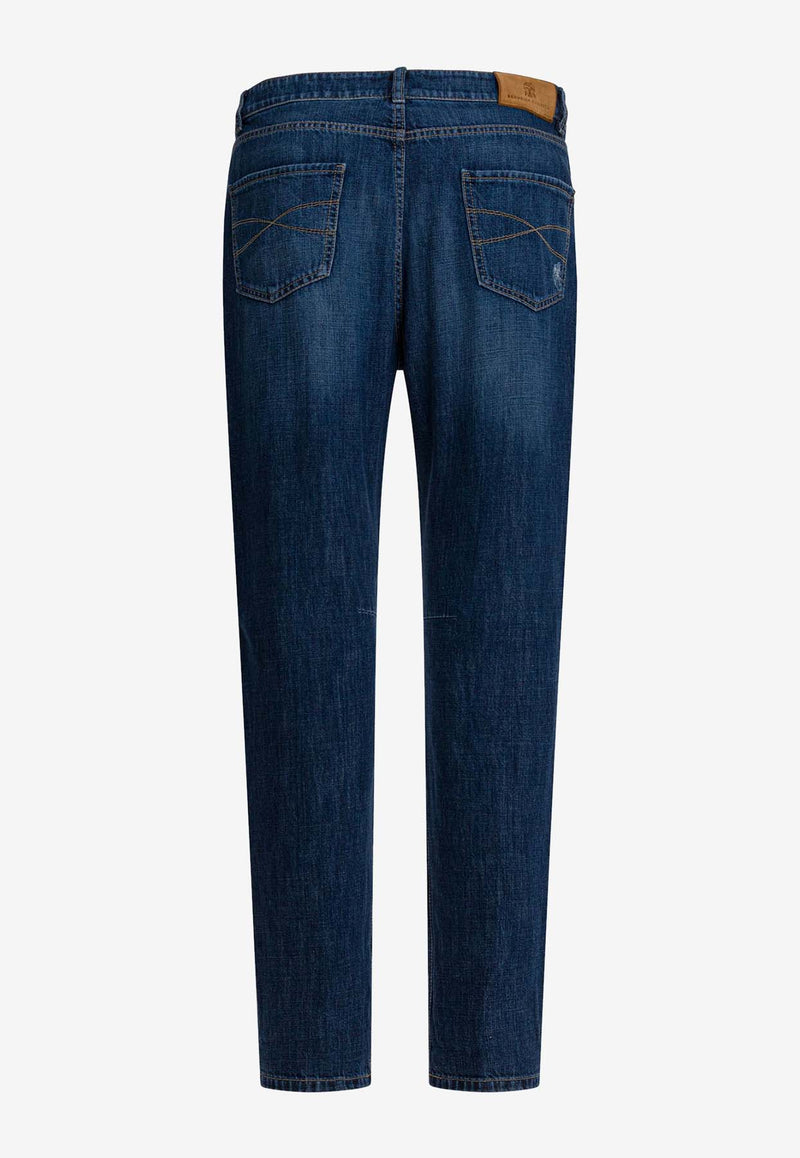Brunello Cucinelli Logo Patch Ripped Jeans Blue M0Z37X2340C1468_d1f2922f-4282-4050-96a2-4de70659c410