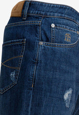 Brunello Cucinelli Logo Patch Ripped Jeans Blue M0Z37X2340C1468_d1f2922f-4282-4050-96a2-4de70659c410