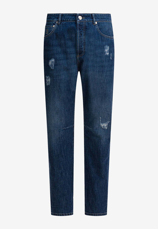 Brunello Cucinelli Logo Patch Ripped Jeans Blue M0Z37X2340C1468_d1f2922f-4282-4050-96a2-4de70659c410