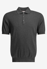 Brunello Cucinelli Fine Knit Polo T-shirt Gray M29800125YCB869_4ac8baef-7fe3-4e4d-a0c1-5e9ceed0a12a