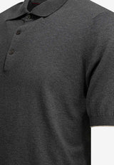 Brunello Cucinelli Fine Knit Polo T-shirt Gray M29800125YCB869_4ac8baef-7fe3-4e4d-a0c1-5e9ceed0a12a