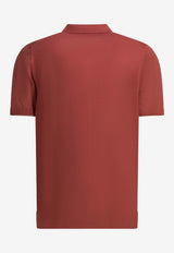 Brunello Cucinelli V-neck Polo T-shirt Red M29800145CIJ11_c4429154-abef-4ef6-99ab-be4cbd5c1a37