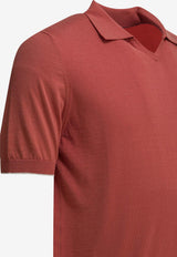 Brunello Cucinelli V-neck Polo T-shirt Red M29800145CIJ11_c4429154-abef-4ef6-99ab-be4cbd5c1a37