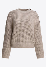 Brunello Cucinelli Waffle Knit Sweater Beige M89302610C9276_50acc6d4-1990-4b23-be7e-e06b36bb36ca