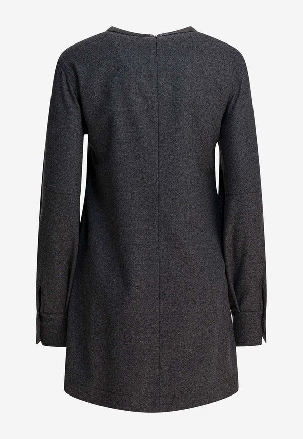 Brunello Cucinelli Wool and Cashmere Mini Dress Gray MB162AFB61C032_c7f5d4db-29e5-4edb-b90f-f875017573ad