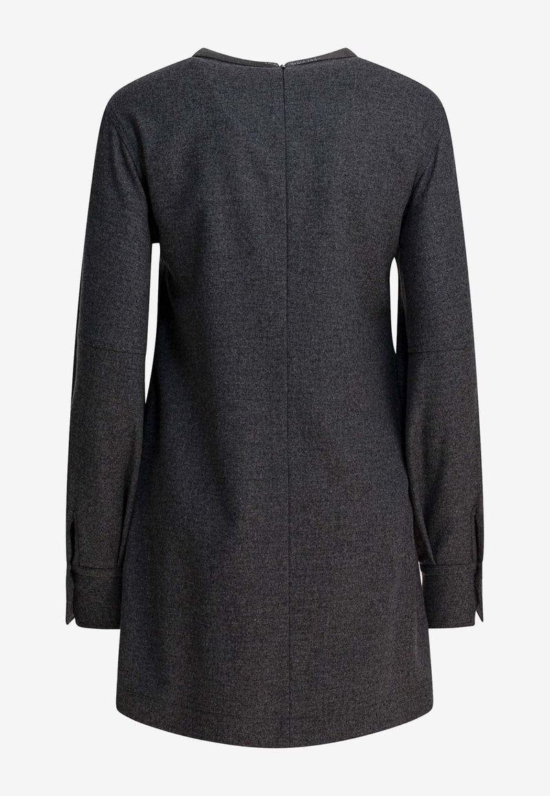 Brunello Cucinelli Wool and Cashmere Mini Dress Gray MB162AFB61C032_c7f5d4db-29e5-4edb-b90f-f875017573ad