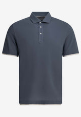 Brunello Cucinelli Faux Layering Polo T-shirt Blue ME8543966CBL48_ef72d9a5-a006-47e0-ab90-6a0a5a6e28d3