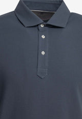 Brunello Cucinelli Faux Layering Polo T-shirt Blue ME8543966CBL48_ef72d9a5-a006-47e0-ab90-6a0a5a6e28d3