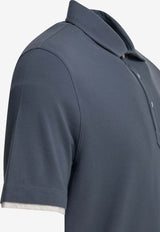 Brunello Cucinelli Faux Layering Polo T-shirt Blue ME8543966CBL48_ef72d9a5-a006-47e0-ab90-6a0a5a6e28d3