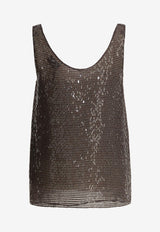 Brunello Cucinelli Sequin-Embellished Silk Top Brown MF940HW310C8589_283df191-ce0a-45e2-a231-c413e44d69f8