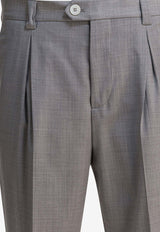 Brunello Cucinelli Pleated Wool Tailored Pants Gray MH2443030FC9100_539c62fd-bafc-4fde-9288-9916159e690c