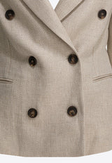 Brunello Cucinelli Double-Breasted Buttoned Blazer Beige MH5287413C001_0feaa088-9b43-4c2c-9f88-28cd2bc902c6