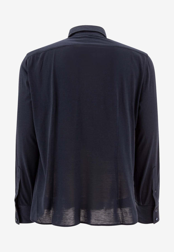 Brunello Cucinelli Silk-Blend Long-Sleeved Shirt Blue MH8366686C6134_18f675a4-98a3-427e-9868-a5a685dd5819