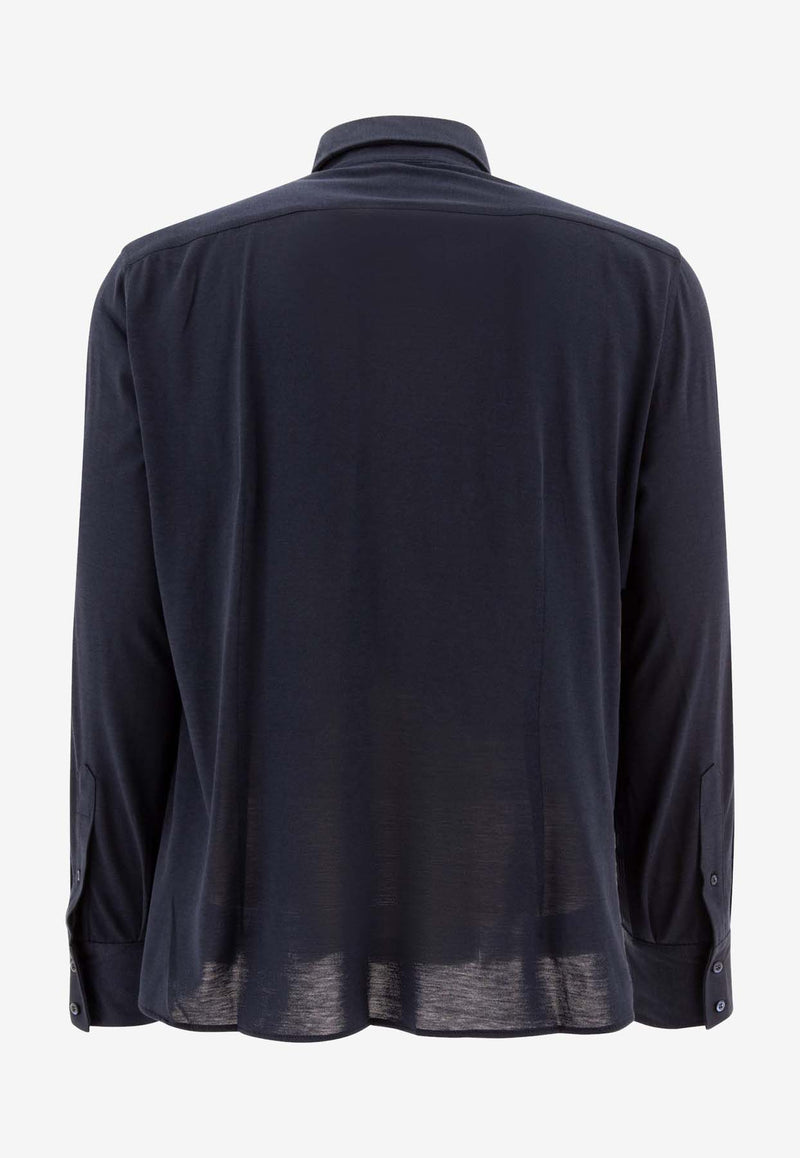 Brunello Cucinelli Silk-Blend Long-Sleeved Shirt Blue MH8366686C6134_18f675a4-98a3-427e-9868-a5a685dd5819