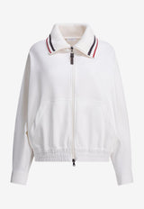 Brunello Cucinelli Striped-Collar Zip-Up Sweatshirt White MN05NHV606C7220_345d210b-25c3-47c2-a292-25e3a6142424