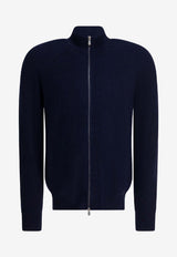 Brunello Cucinelli Ribbed Zip-Up Cardigan Blue MNI708616C2425_145f41df-9903-4905-8646-0932971936bd