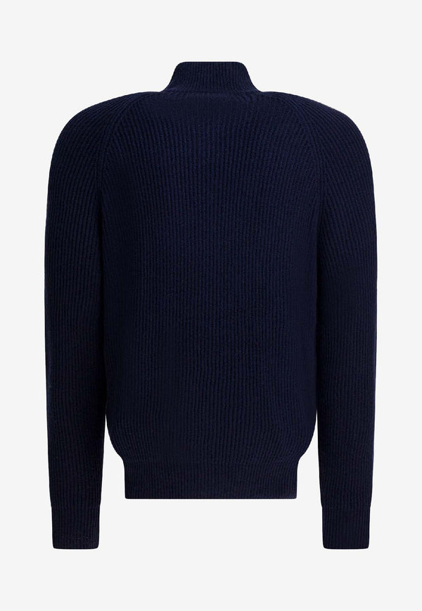 Brunello Cucinelli Ribbed Zip-Up Cardigan Blue MNI708616C2425_145f41df-9903-4905-8646-0932971936bd