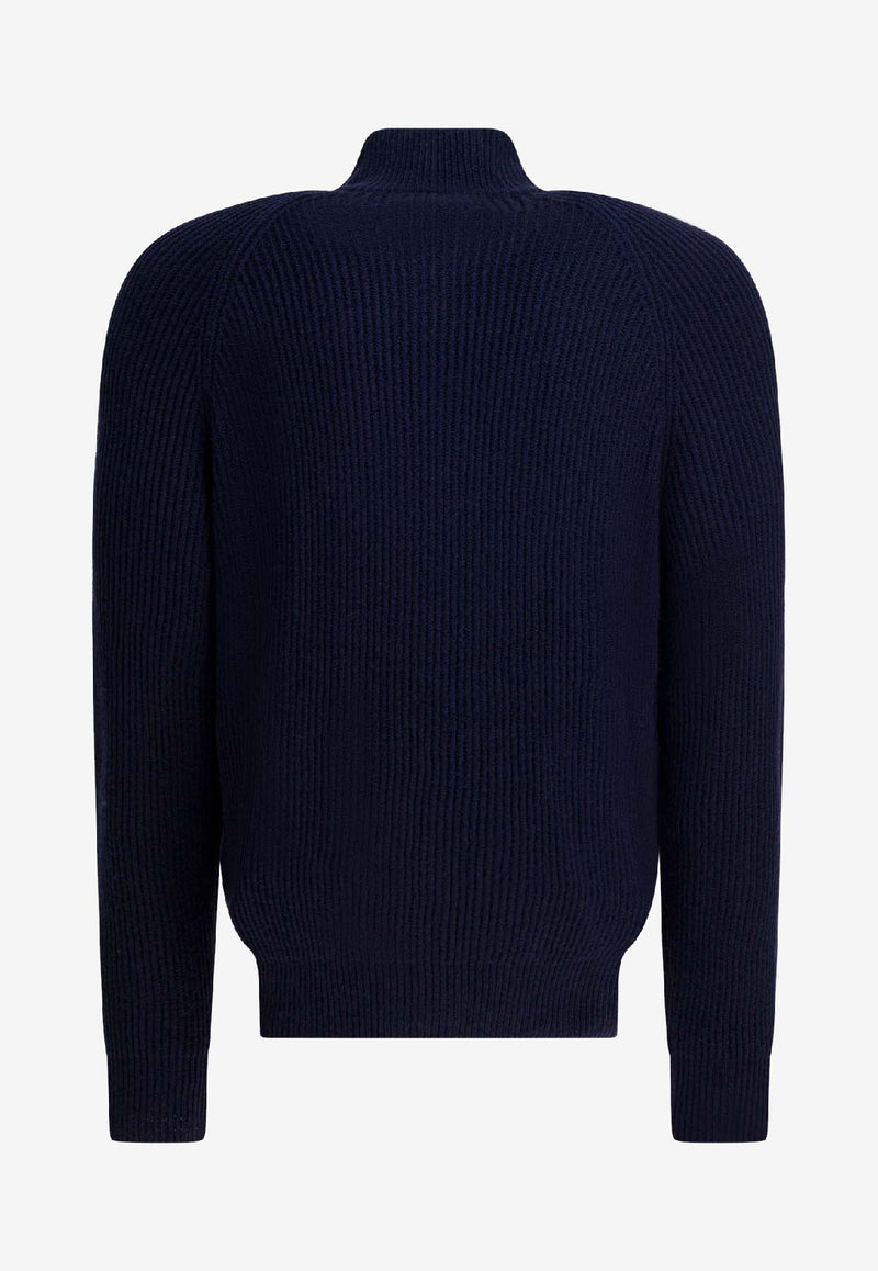 Brunello Cucinelli Ribbed Zip-Up Cardigan Blue MNI708616C2425_145f41df-9903-4905-8646-0932971936bd