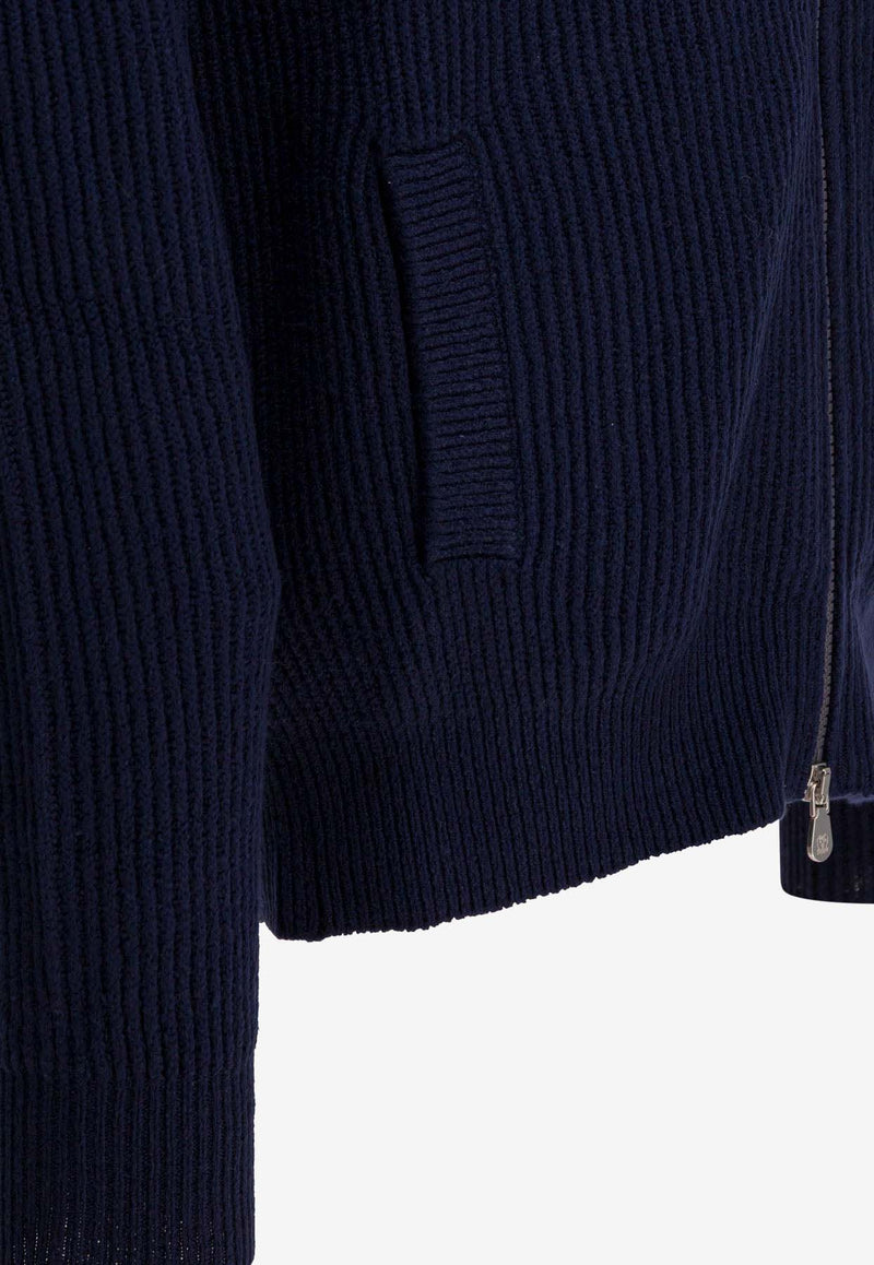 Brunello Cucinelli Ribbed Zip-Up Cardigan Blue MNI708616C2425_145f41df-9903-4905-8646-0932971936bd