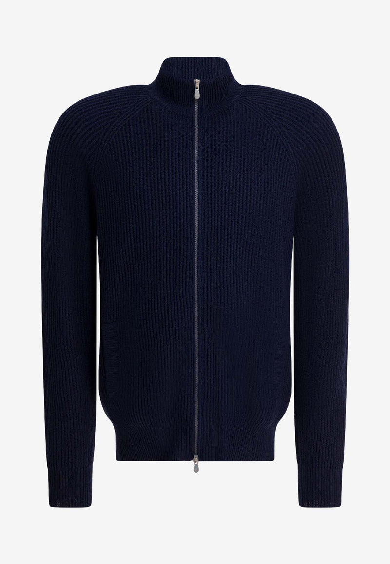 Brunello Cucinelli Ribbed Zip-Up Cardigan Blue MNI708616C2425_145f41df-9903-4905-8646-0932971936bd