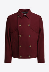 Brunello Cucinelli Double-Breasted Leather Coat Red MPBOX2069CLS86_5a076827-ff98-415f-8cb7-65091a9f406a