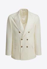 Brunello Cucinelli Double-Breasted V-neck Blazer White MR4787BPDC1010_fa79837b-4ae0-4935-b939-33f61205d8f1