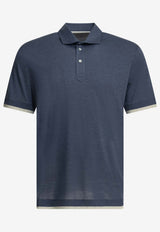 Brunello Cucinelli Faux Layering Polo Jersey T-shirt Blue MR8333966CTA27_eb1914c1-ac58-421c-a92d-a79030e8bdd5