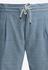 Brunello Cucinelli Drawstring Pleated Shorts Blue MZ408U0020C024_db6a1e3a-19b7-4ee9-b640-4ba8d6a093cc
