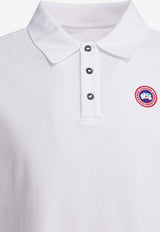 Canada Goose Buckley Logo Patch Polo T-shirt White BECKLEY POLO1600M9025_f1603165-856e-41ea-ab5c-9c9cc275e04d