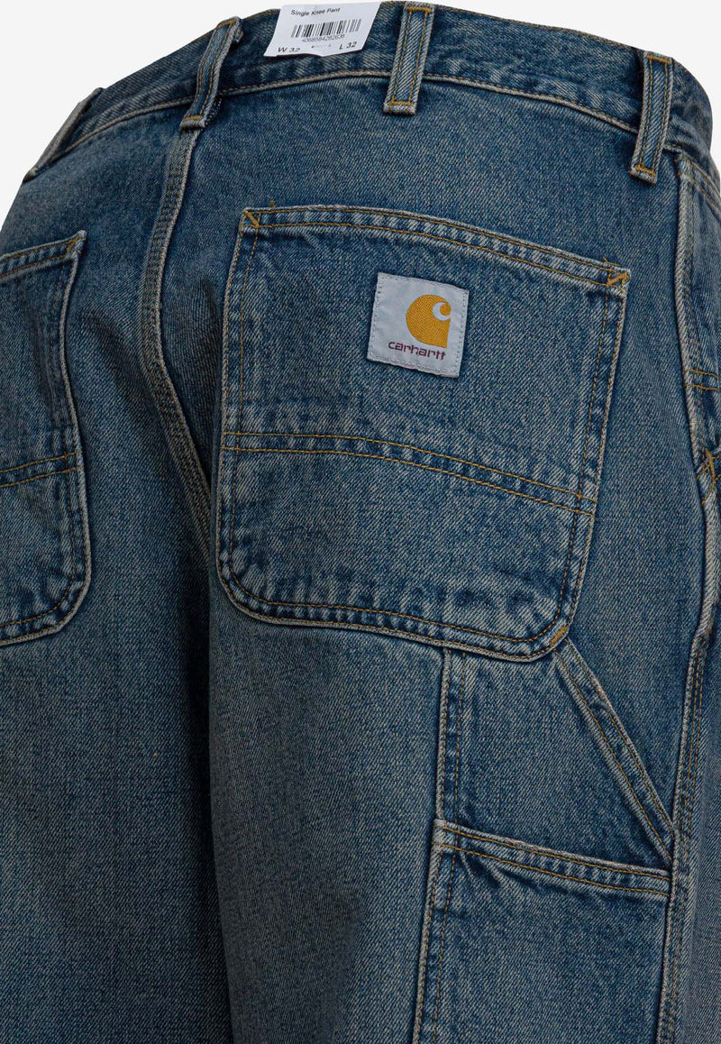 Carhartt Wip Single-Knee Faded Jeans Blue I03202401.4Q_81ccdc24-1c8c-4d91-a2f0-bfeec8bc1a97