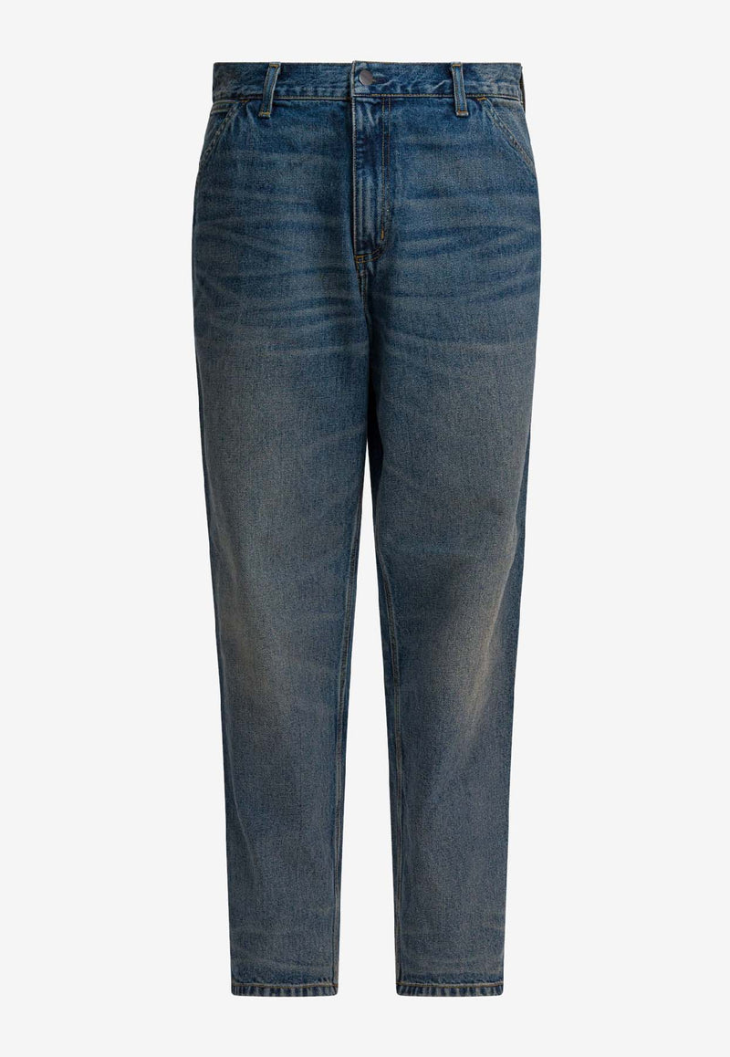 Carhartt Wip Single-Knee Faded Jeans Blue I03202401.4Q_81ccdc24-1c8c-4d91-a2f0-bfeec8bc1a97