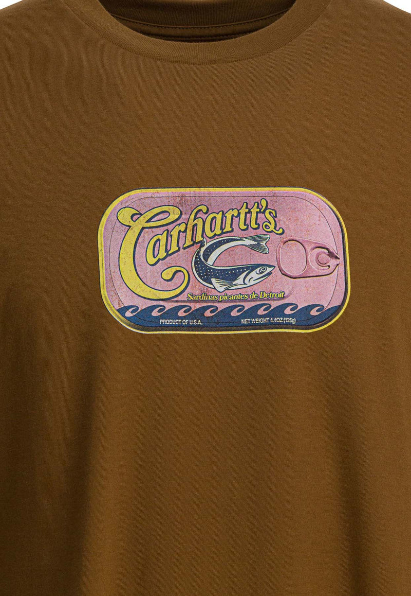 Carhartt Wip Sardinas Printed T-shirt Brown I036005HZ.XX_25214caa-3122-4b4d-9e73-2bb3844e22d5