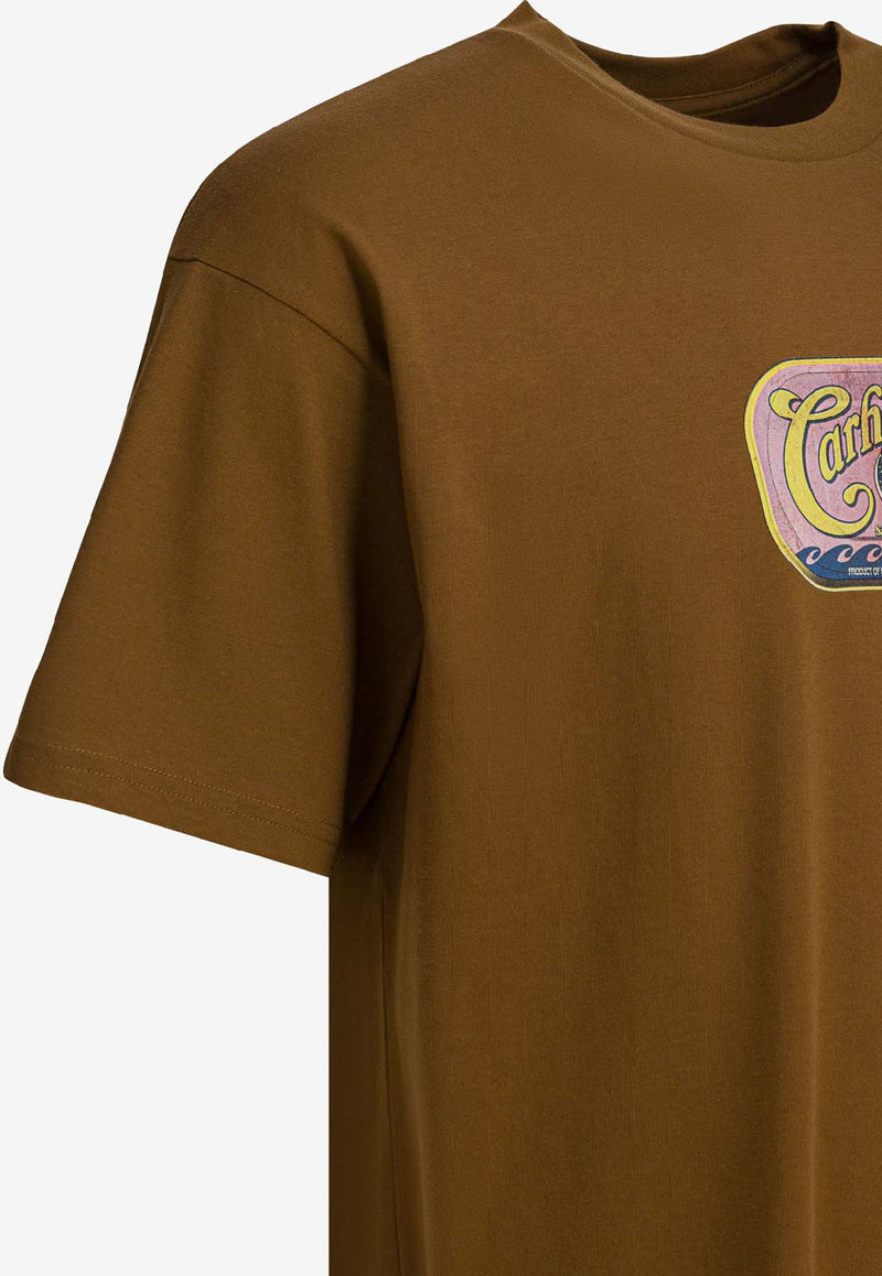 Carhartt Wip Sardinas Printed T-shirt Brown I036005HZ.XX_25214caa-3122-4b4d-9e73-2bb3844e22d5