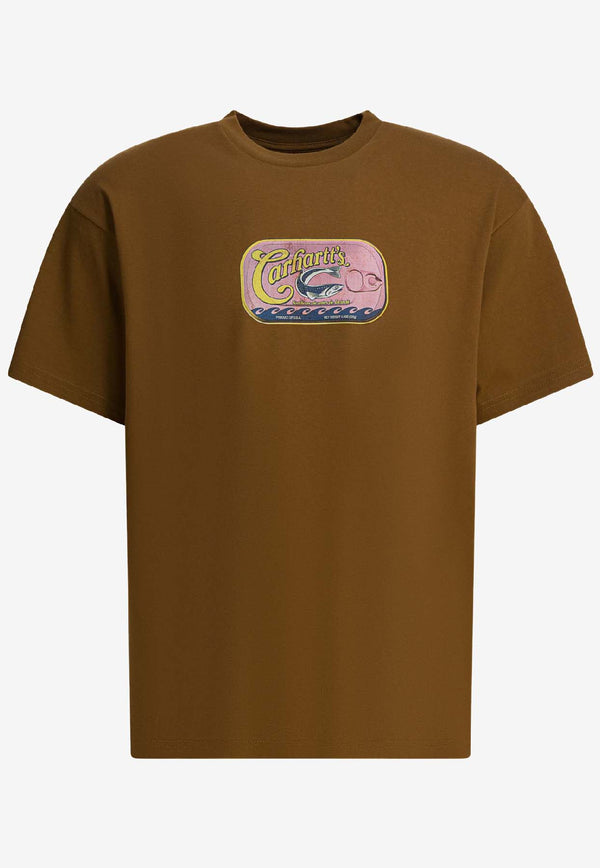 Carhartt Wip Sardinas Printed T-shirt Brown I036005HZ.XX_25214caa-3122-4b4d-9e73-2bb3844e22d5