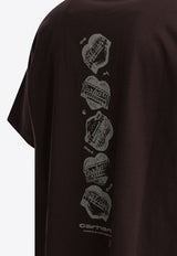 Carhartt Wip Garble Graphic Print T-shirt Brown I03600733H.XX_4a9d6d2f-47b6-4bc0-9497-df0a4c858455
