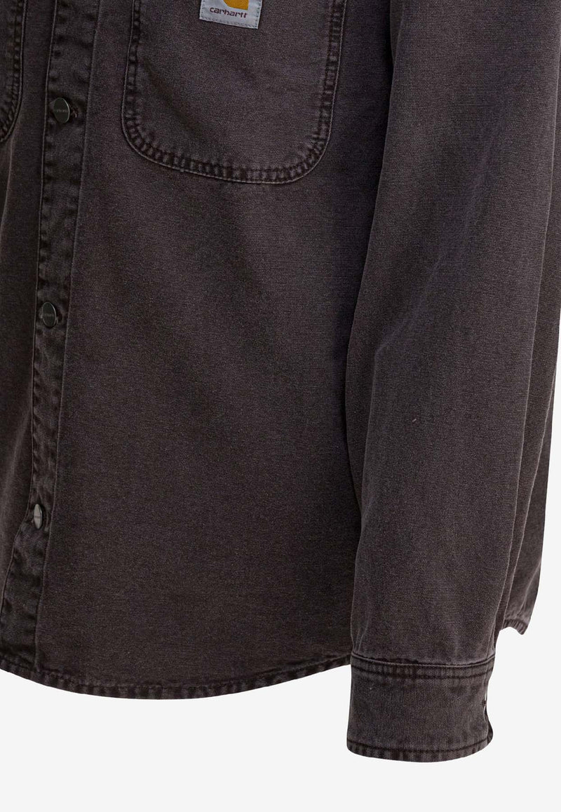 Carhartt Wip Mitch Logo Patch Overshirt  Brown I0362623AN.0J_a173c1d8-b015-4280-a38d-7f63246076af