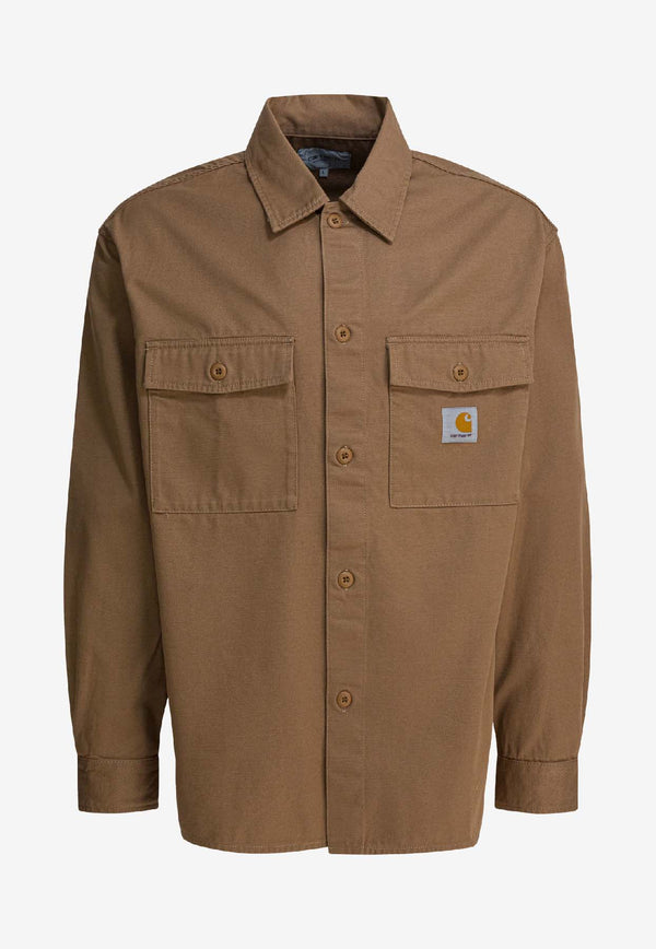 Carhartt Wip Kelly Logo Patch Overshirt Beige I0362712FS.02_8d0d416c-2c1c-4270-bb85-e58980aae387