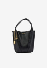 Chloé Small Spin Tote Bag in Grained Leather Black CH25SS812N84001_1829291b-7fa3-4698-8344-97f3ade1a8a4