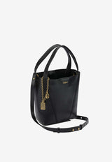 Chloé Small Spin Tote Bag in Grained Leather Black CH25SS812N84001_1829291b-7fa3-4698-8344-97f3ade1a8a4