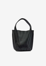 Chloé Small Spin Tote Bag in Grained Leather Black CH25SS812N84001_1829291b-7fa3-4698-8344-97f3ade1a8a4