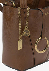 Chloé Small Spin Tote Bag in Grained Leather Brown CH25SS812N8426M_8e580533-9afa-47d1-b618-234dc9c5f1c9