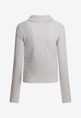 Chloé Printed Buttoned Cardigan Gray CH26SMC0353000N_303af2fe-d120-4d70-8b85-79dae6444f05