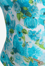 Chloé Floral Print One-Piece Swimsuit  Blue CH26UMB2334291J_56eeae58-1b14-40e4-aa18-76d8239c3303