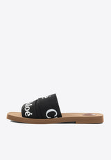 Chloé Woody Printed Slides  Black