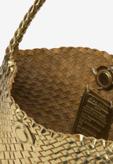Dragon Diffusion Medium Santa Maria Woven Leather Shoulder Bag Gold 8700GOLD_cdb2c054-5e0e-40a6-9279-4bc22283969f