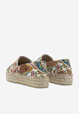 Etro Paisley Patterned Espadrilles White